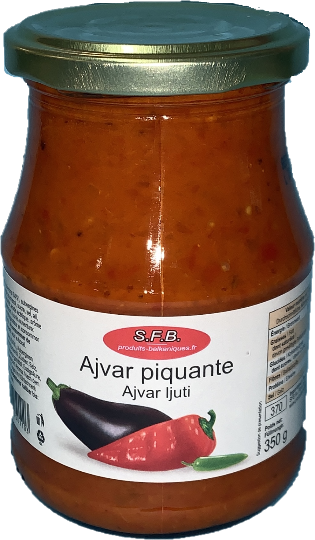 Ajvar piquant 314ml SFB